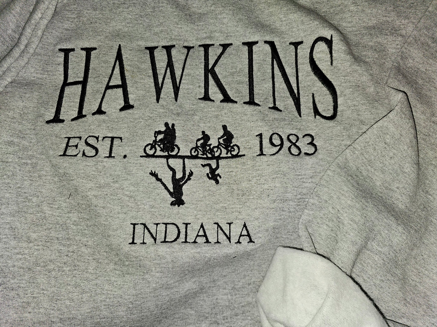 Hawkins Indiana EST. 1983 Embroidered Sweatshirt | Stranger Things Inspired