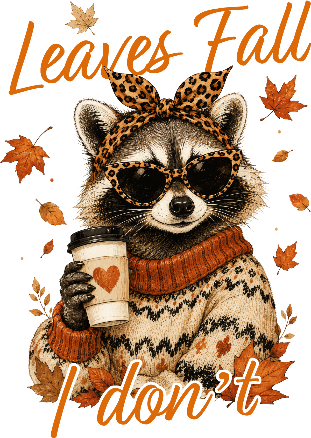 Leaves Fall, I Don't I Ready-to-Press DTF Transfer