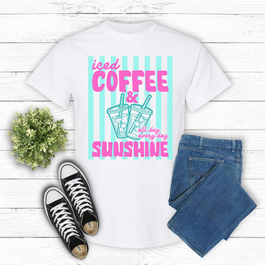 Iced Coffee and Sunshine Graphic Tee