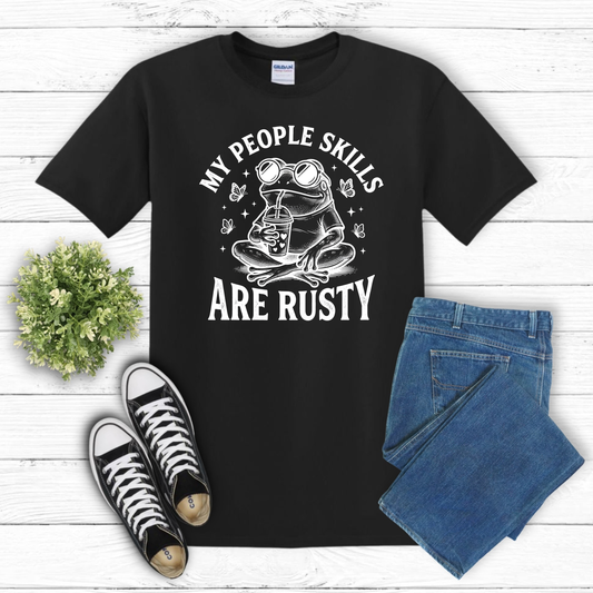 My People Skills Are Rusty Frog Graphic Tee
