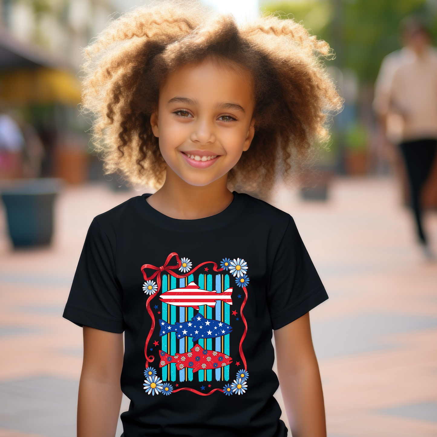 Patriotic Fish Kids Tee