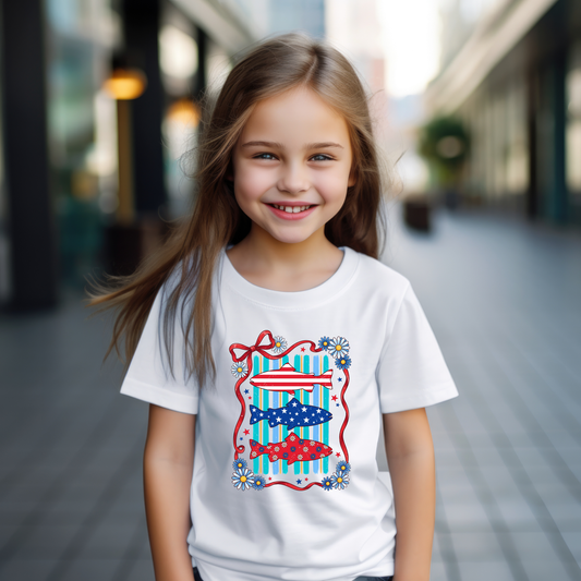Patriotic Fish Kids Tee