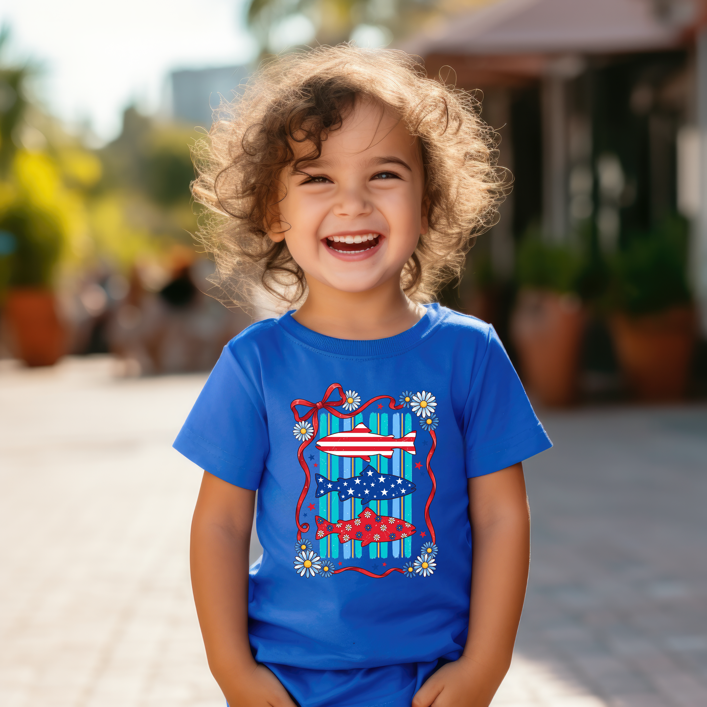 Patriotic Fish Kids Tee