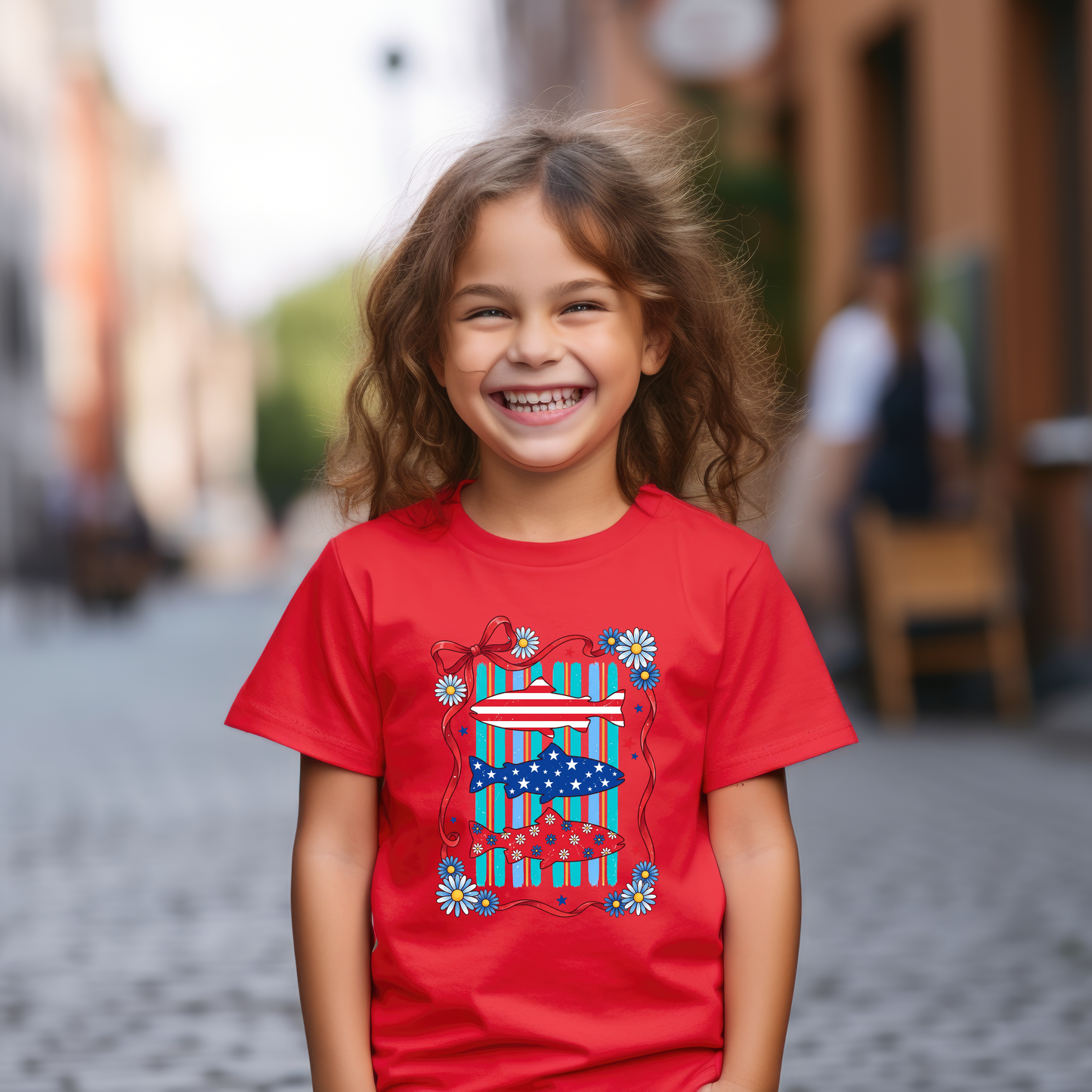 Patriotic Fish Kids Tee