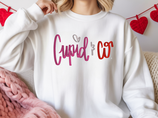 Cupid & Co. Valentine’s Day Crewneck Sweatshirt - Embroidered