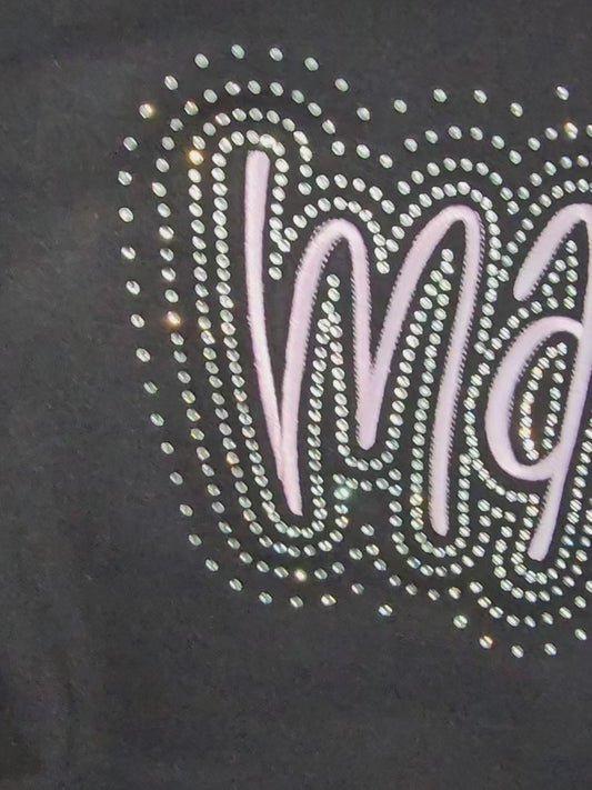 Mama Embroidered and Rhinestone Crewneck