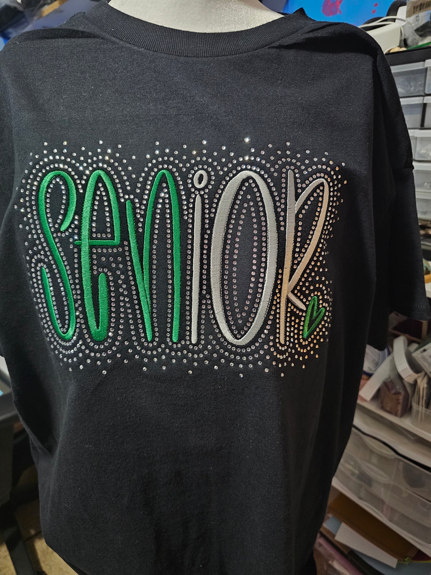 Senior Rhinestone & Embroidered Tee